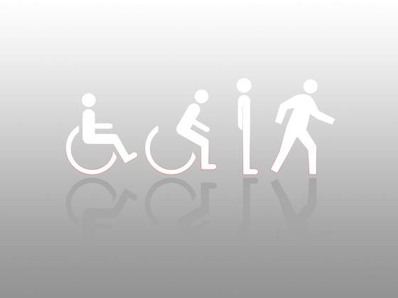 Patient walking again with prosthesis