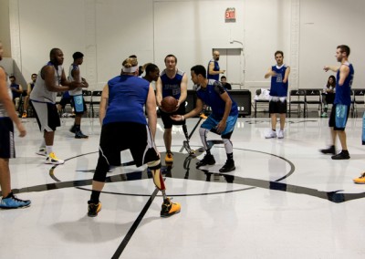Tip off, East Coast Orthotic and Prosthetic Corp. versus Amp 1 in a friendly full-body versus amputee basketball game.